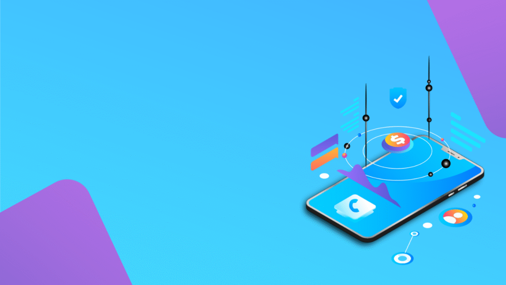 Illustration of a smartphone with eSIM icons and technology elements, used as a header image for eSIM service introduction.